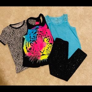 Girls 10-12Y bundle Tops & leggings